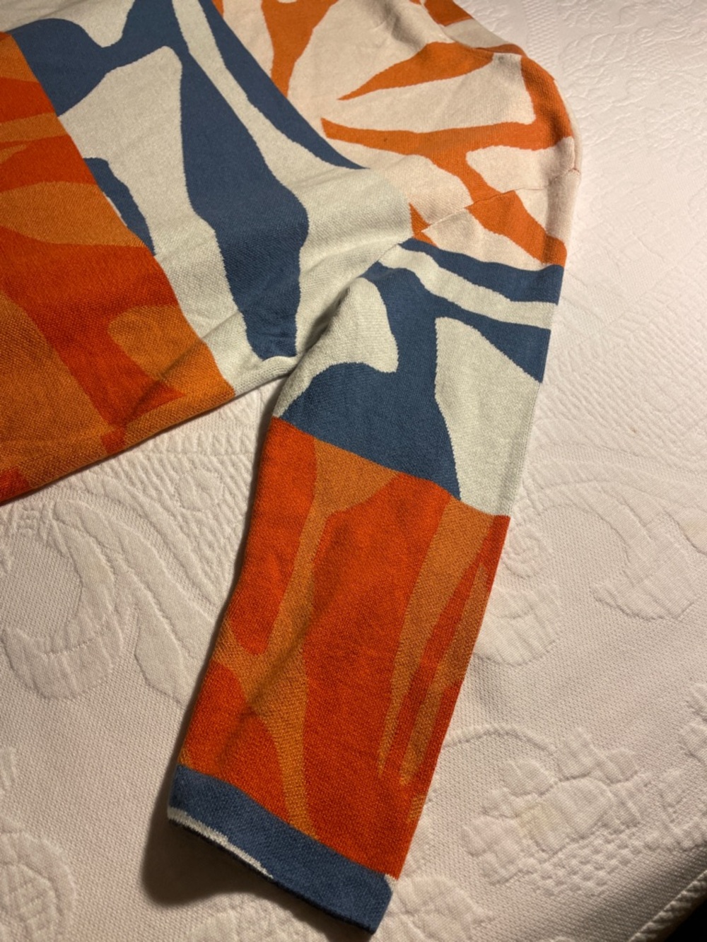 NorthStyle Orange Multi Open-Front Abstract Stripe Cardigan - Picture 11 of 11